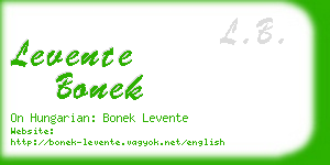 levente bonek business card